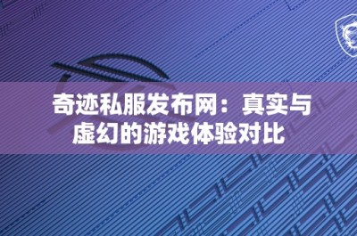 奇迹私服发布网：真实与虚幻的游戏体验对比