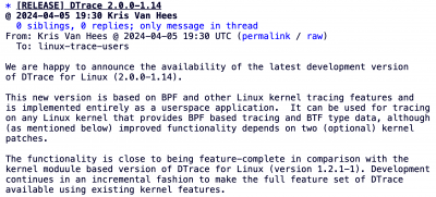 Oracle 发布 DTrace 2.0.0-1.14