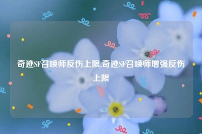 奇迹SF召唤师反伤上限,奇迹SF召唤师增强反伤上限