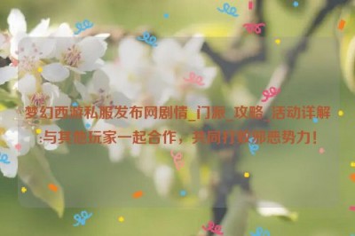 梦幻西游私服发布网剧情_门派_攻略_活动详解:与其他玩家一起合作，共同打败邪恶势力！