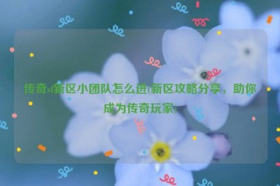 传奇sf新区小团队怎么进(新区攻略分享，助你成为传奇玩家)