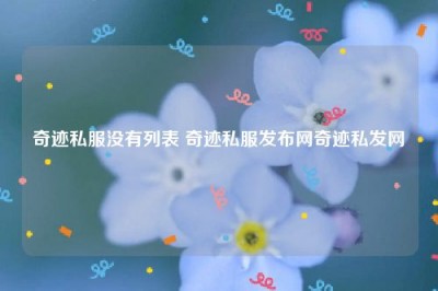 奇迹私服没有列表 奇迹私服发布网奇迹私发网