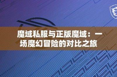 魔域私服与正版魔域：一场魔幻冒险的对比之旅