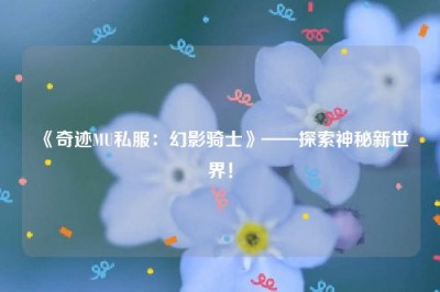 《奇迹MU私服：幻影骑士》——探索神秘新世界！