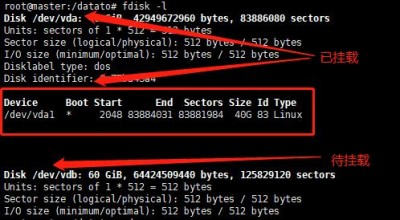 linux中fdisk命令如何查看挂载情况