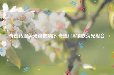 奇迹私服荧光镶嵌顺序 奇迹1.03h镶嵌荧光组合