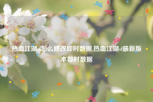 热血江湖sf怎么修改即时数据,热血江湖sf最新版本即时数据