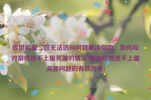 传世私服二区无法访问问题解决指南：如何应对游戏连不上服务器的情况(解决游戏连不上服务器问题的有效方法)